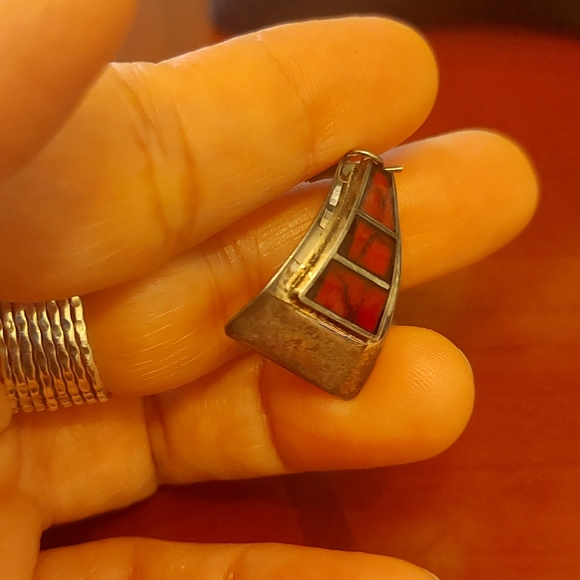 Vintage Sterling silver drop earrings - Picture 5 of 11